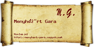 Menyhért Gara névjegykártya